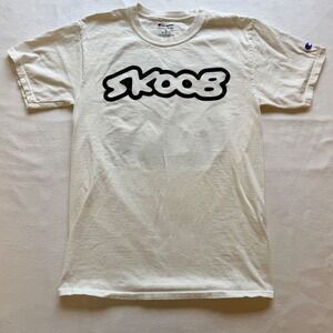 Champion Graphic Tshirt Mens S Skoob Abstract White Black Short Sleeve Crew Neck